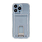iPhone 13 Pro Case with Card Holder and Metal Stand - Transparent