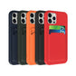 iPhone 13 Pro Silicone Case with Card Holder - Blue