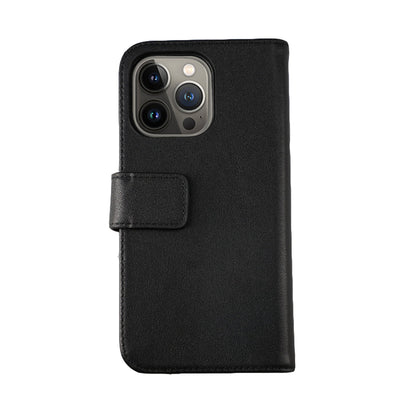 iPhone 13 Pro Plånboksfodral Läder Rvelon - Svart