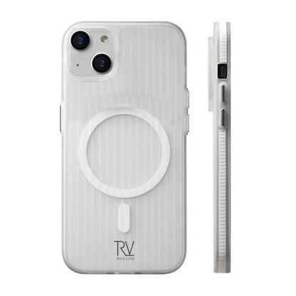 iPhone 13/14 Mobilskal Korrugerad med Magsafe Rvelon - Vit