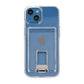 iPhone 14 Case with Card Holder and Metal Stand - Transparent