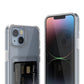 iPhone 14 Case with Card Holder TPU - Transparent