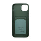 iPhone 13/14 Silicone Case with Card Holder - Military Green