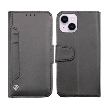 iPhone 14 Plus Plånboksfodral Extra Kortfack Rvelon - Svart