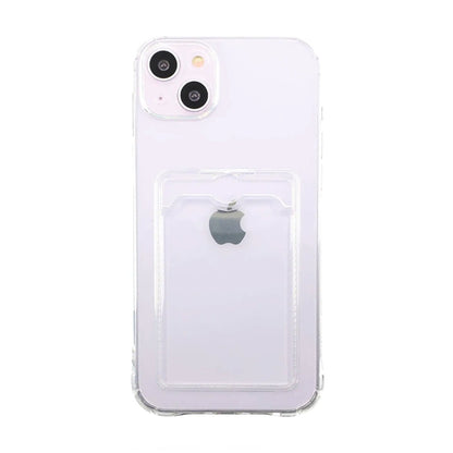 Shockproof Case with Card Holder iPhone 14 Plus Transparent