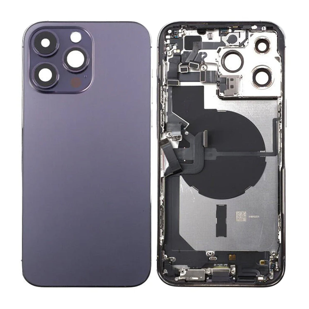iPhone 14 Pro Max Back Cover with Full Frame - Purple