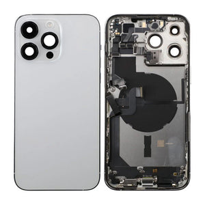 iPhone 14 Pro Max Back Cover with Full Frame - Silver