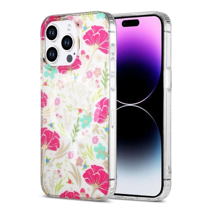 iPhone 14 Pro Case MagSafe - Flowers Red/Green