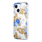 iPhone 14/15 Plus Case MagSafe - Flowers Blue/Gold