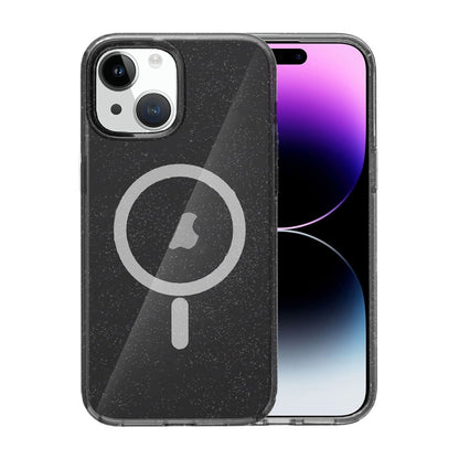 iPhone 15 Mobilskal Glitter Magsafe - Svart