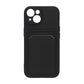 Silicone Case with Card Holder iPhone 15 Black