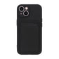 Silicone Case with Card Holder iPhone 15 Black