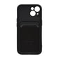 Silicone Case with Card Holder iPhone 15 Black