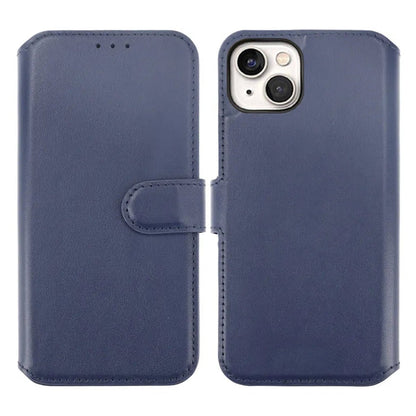 iPhone 15 Plånboksfodral Läder Rvelon - Blå