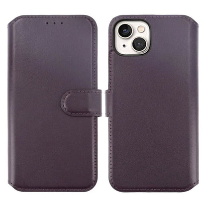 iPhone 15 Plus Plånboksfodral Läder Rvelon - Lila
