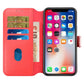 iPhone 15 Plus Plånboksfodral Läder Rvelon - Röd