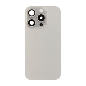 iPhone 15 Pro Back Cover Glass Original Natural Titanium With Small Parts Magsafe Magnet