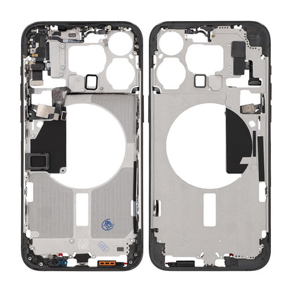 iPhone 15 Pro Max Middle Frame with Small Parts OEM - Titanium Black