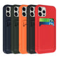 Silicone Case with Card Holder iPhone 15 Pro Max Black