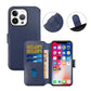 iPhone 15 Pro Max Plånboksfodral Läder Rvelon - Blå