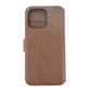 iPhone 15 Pro Max Plånboksfodral Läder Rvelon - Brun
