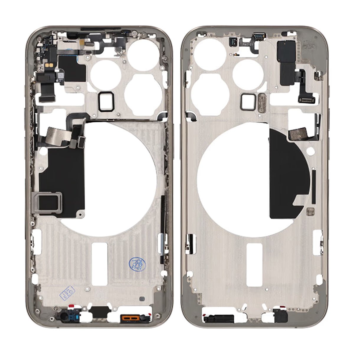 iPhone 15 Pro Middle Frame with Small Parts OEM - Natural Titanium