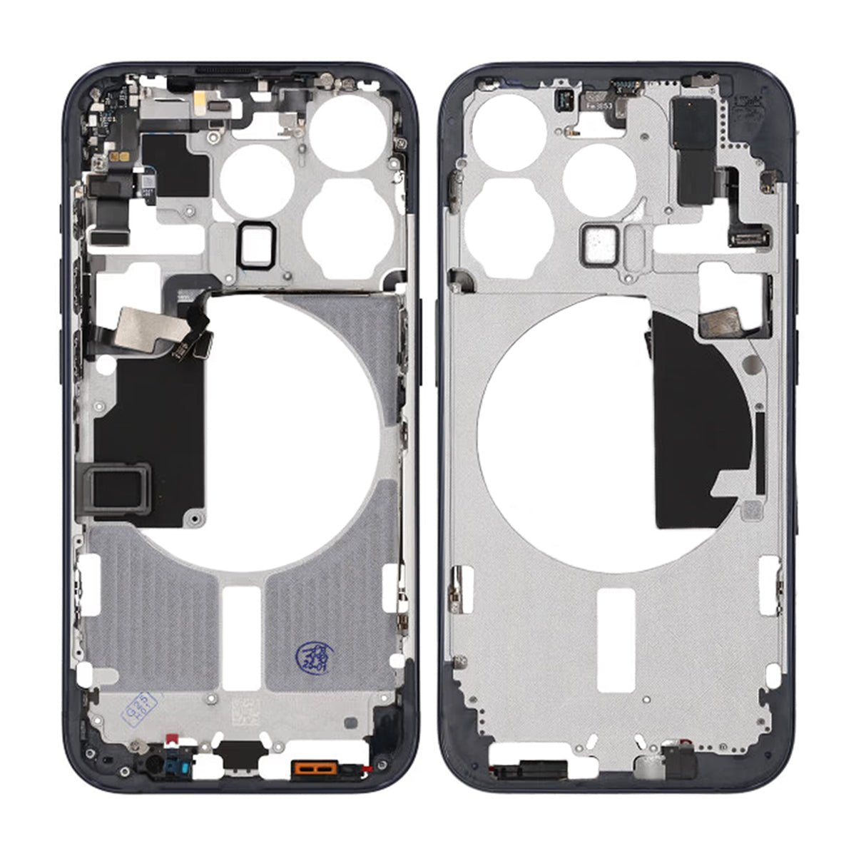 iPhone 15 Pro Mittenram med smådelar OEM - Titanblå
