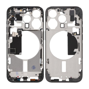 iPhone 15 Pro Middle Frame with Small Parts OEM - Titanium Black