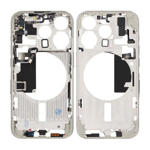 iPhone 15 Pro Mittenram med smådelar OEM - Titanvit
