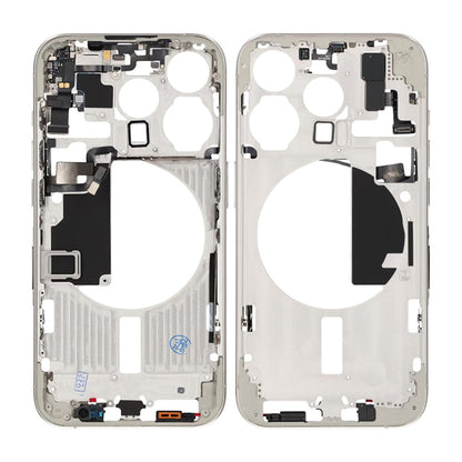 iPhone 15 Pro Mittenram med smådelar OEM - Titanvit