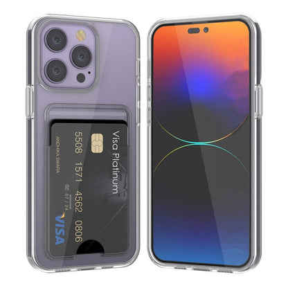 iPhone 15 Pro Case with Card Holder TPU - Transparent