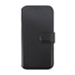 RV Genuine leather Wallet Case iPhone 15 Pro Black