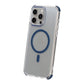 Rvelon Four-corner anti-falling magnetic suction Case For iPhone 15 Pro Blue