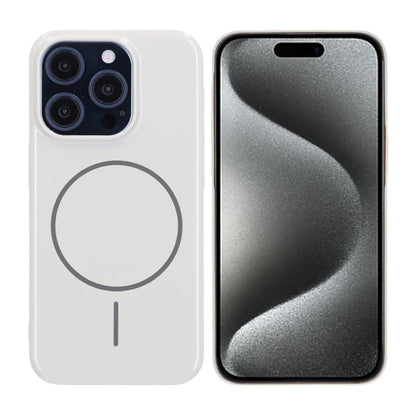 iPhone 15 Pro Skal MagSafe, Blankt Enfärgat - Vit