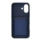 Silicone Case with Card Holder iPhone 16 -Blue