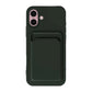 Silicone Case with Card Holder iPhone 16 - Military green