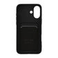 Silicone Case with Card Holder iPhone 16 - Black