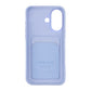 Silicone Case with Card Holder iPhone 16 Plus- Purple