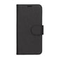 Flip Stand Leather Wallet Case For iPhone 16 Plus Black