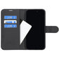 Flip Stand Leather Wallet Case For iPhone 16 Plus Black