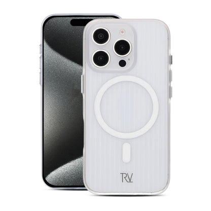 Rvelon Anti-slip corrugated magnetic protective Case For iPhone 16 Pro Max Transparent