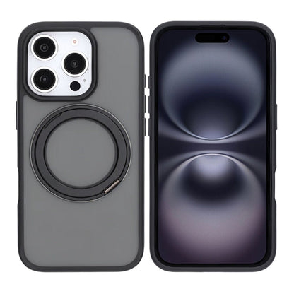 Matte case 360 rotating bracket Mobile Phone Case For iPhone 16 Pro Max Black