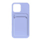 Silicone Case with Card Holder iPhone 16 Pro Max - Purple