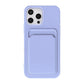 Silicone Case with Card Holder iPhone 16 Pro Max - Purple