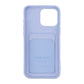 Silicone Case with Card Holder iPhone 16 Pro Max - Purple