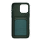 Silicone Case with Card Holder iPhone 16 Pro Max - Military green