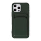 Silicone Case with Card Holder iPhone 16 Pro Max - Military green