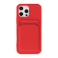 Silicone Case with Card Holder iPhone 16 Pro Max - Red