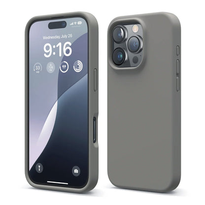 iPhone 16 Pro Max Case - Silicone Rvelon Grey