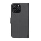 Flip Stand Leather Wallet Case For iPhone 16 Pro Max Black